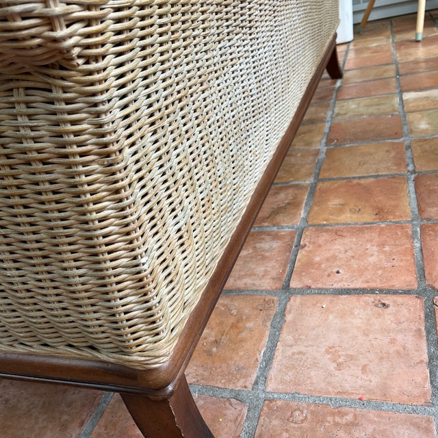 Chestnut 1980s Henry Link Rattan Sofa For Sale - Image 8 of 10