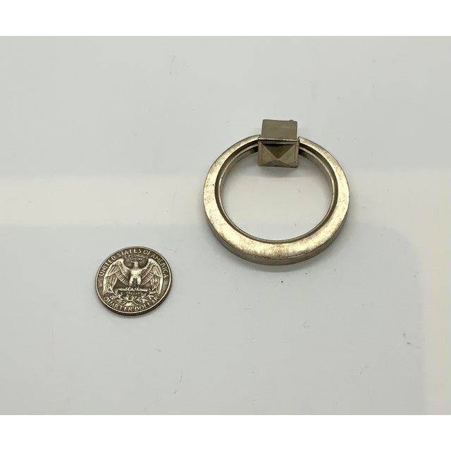 Century Furniture Satin Nickel Pull. Circular Shape, Transitional design.
