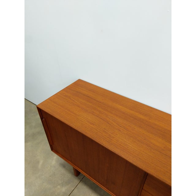 Vintage Mid Century Modern Teak Credenza For Sale - Image 4 of 10