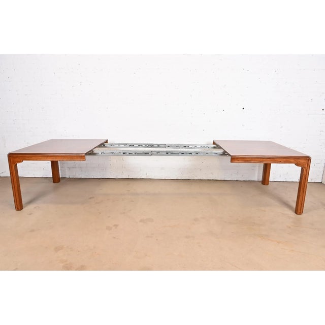 Heritage Mid 20th Century Drexel Heritage Mid-Century Hollywood Regency Oak and Burl Wood Dining Table For Sale - Image 4 of 11