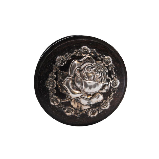 Rosewood Jewelry Box with Silver Applications, in Good conditions.