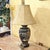 Vintage Japanese Satsuma Moriage Porcelain Table Lamp With Buddhist Immortals For Sale - Image 15 of 18