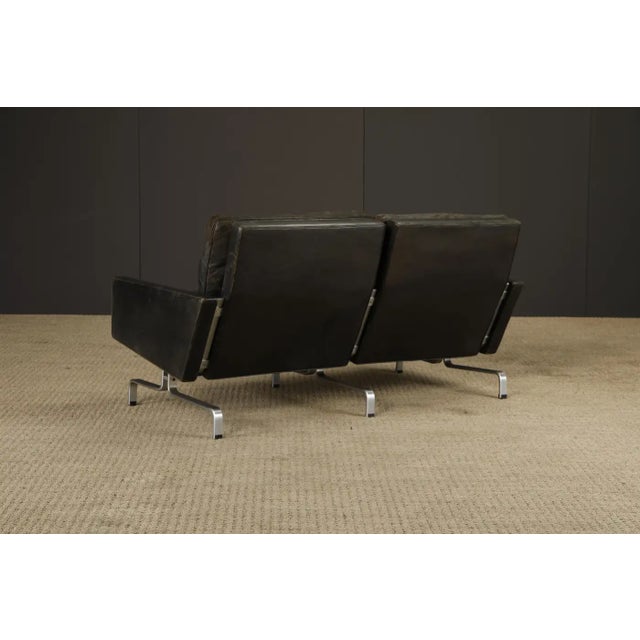 Animal Skin Pk-31 Settee by Poul Kjærholm for E. Kold Christensen, 1960s Denmark, Signed For Sale - Image 7 of 16