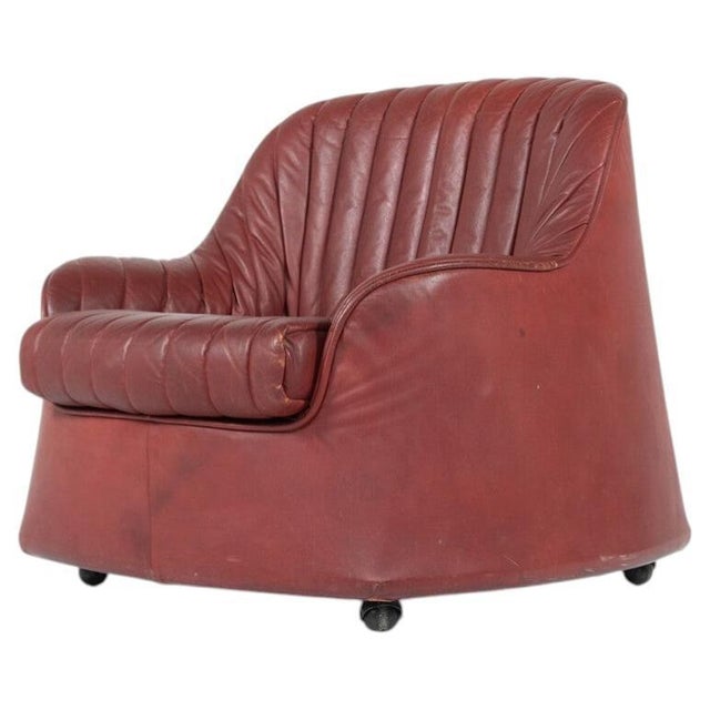 Cyprea Armchair in Leather attributed to Afra and Tobia Scarpa for Cassina, 1970s For Sale - Image 14 of 14