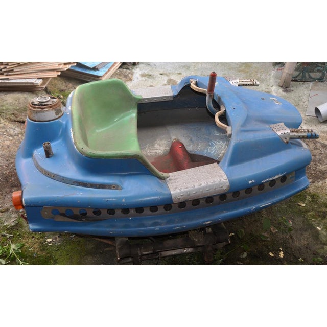 Blue Carousel Aircraft with Submachine Guns, 1960s, in Worn conditions. Designed 1960 to 1969