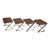 Metal 1970s Mid Century Modern Milo Baughman for Thayer Coggin Ostrich Leather 4 Chrome Stools For Sale - Image 7 of 12