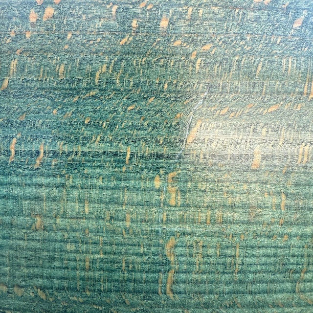 Vintage Pottery Barn Napoleon Dining Chairs in Distressed Green With Rush Seats - Set of 4 For Sale - Image 15 of 18