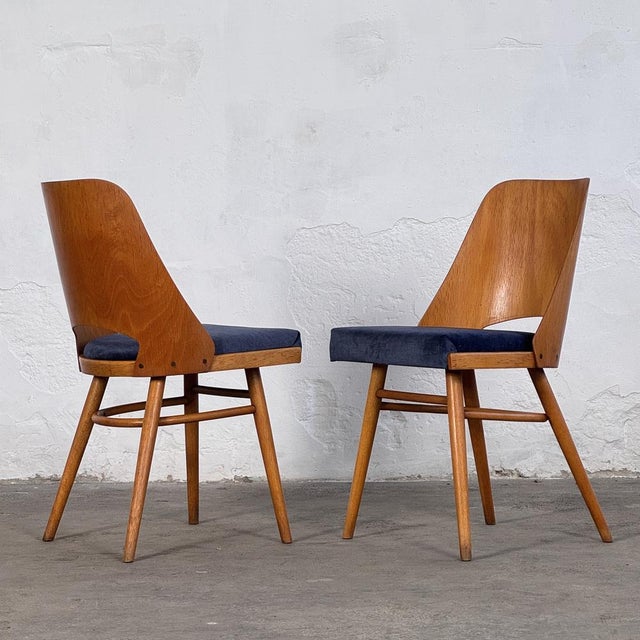 Mid-Century Modern Dining Chairs by Radomír Hofman for Ton, 1960s, Set of 2 For Sale - Image 9 of 14