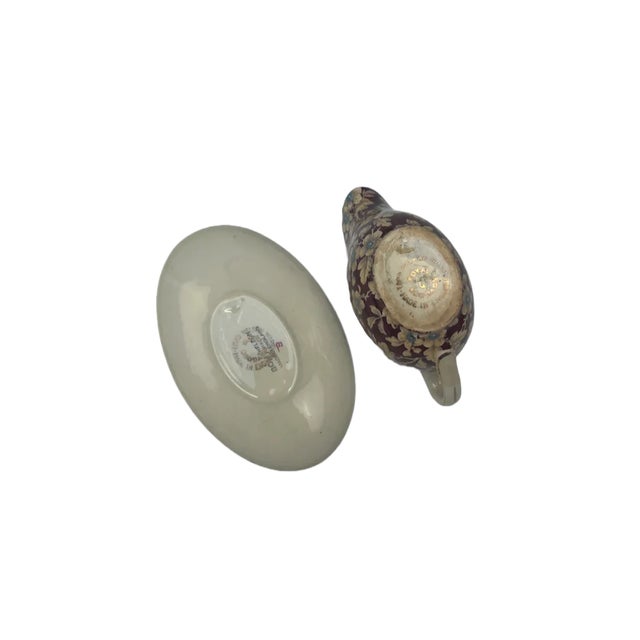 Early 20th Century Lord Nelson Royal Brocade Mint Boat & Stand- 2 Pieces For Sale In San Francisco - Image 6 of 7