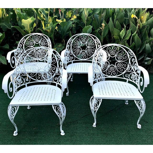 Vintage Salterini Peacock Iron Patio Furniture Chairish