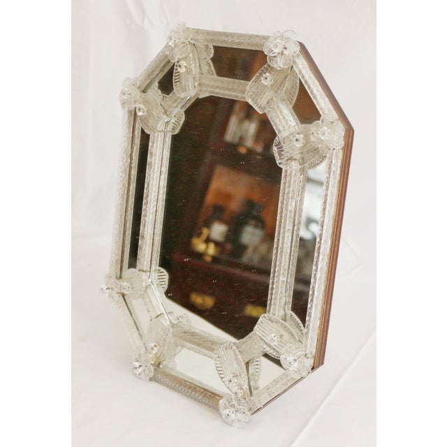 Wood Vintage Venetian Wall Mirror, 1930s For Sale - Image 7 of 15