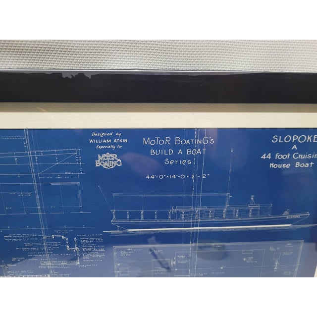 Blue Boat Blueprint of the "Slopoke" from Motor Boating Publications For Sale - Image 8 of 12