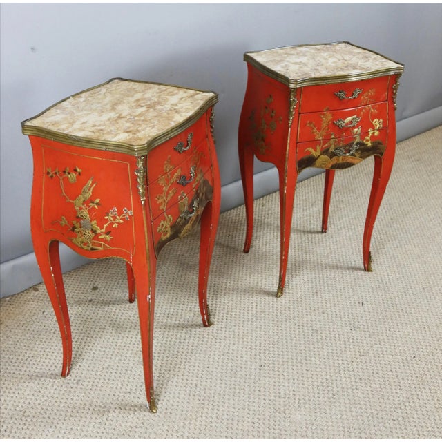 1970s Louis XV Bedside Table, 1970s, Set of 2 For Sale - Image 5 of 14