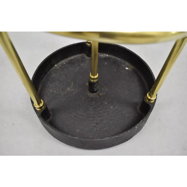 Late 20th Century Sarreid Ltd Victorian Style Polished Brass & Cast Iron Spiral Umbrella Stand For Sale In Philadelphia - Image 6 of 10
