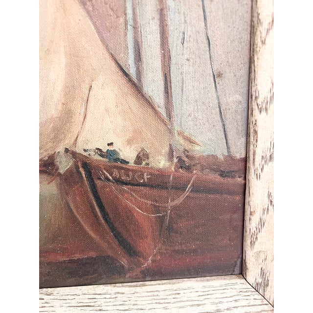 Coastal Oil Painting Signed 1959 For Sale - Image 16 of 16