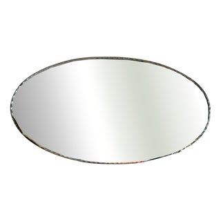 French Bohemian Beveled Oval Mirror For Sale
