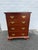 Vintage Chippendale Style 5 drawer Nightstand by Tom Selly 5 drawers, bracket feet, metal pulls., dovetail joint...