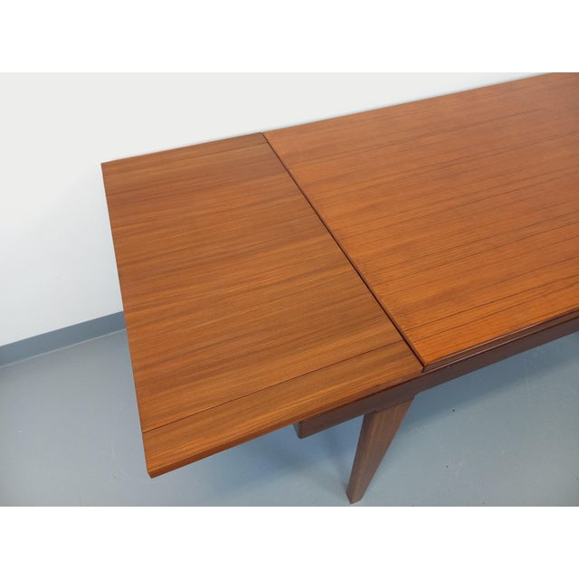 Vintage Scandinavian Dining Table in Teak with Extension, 1960s For Sale - Image 12 of 18