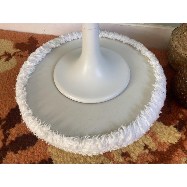 Vintage Space Age White Tulip Stool For Sale - Image 9 of 11