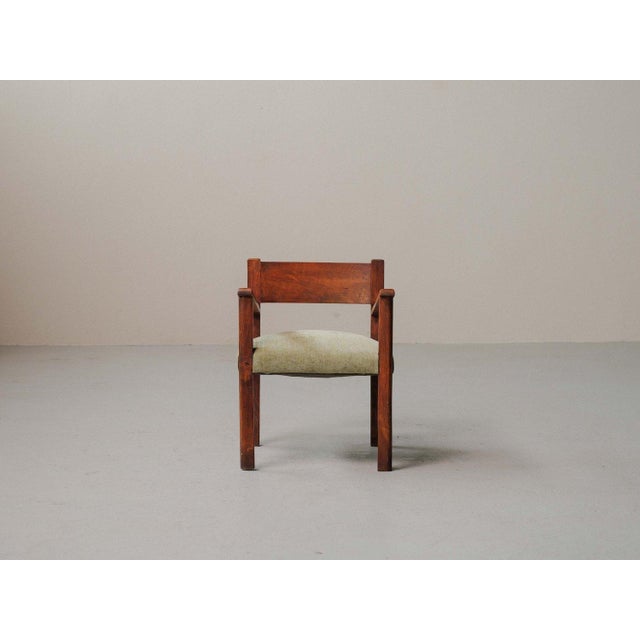 Modern Wooden Armchair, France, 1950 For Sale - Image 4 of 18