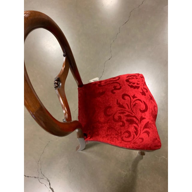 Antique Victorian Balloon Back Chair, Rosewood, Upholstered Chair, Scotland 1870. Solid rosewood. Original finish. Oval...