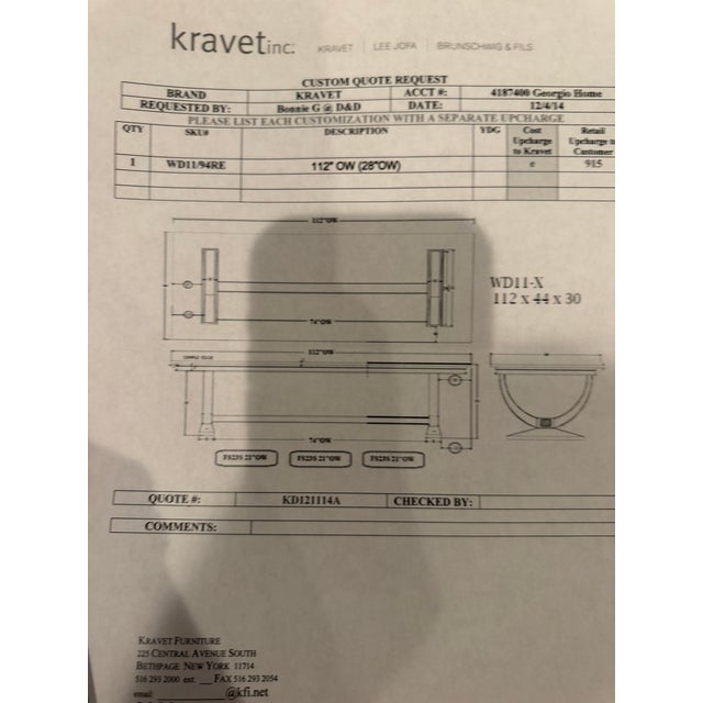 Kravet Custom 112" Dining Table + Set of 8 Upholstered Chairs For Sale - Image 10 of 10