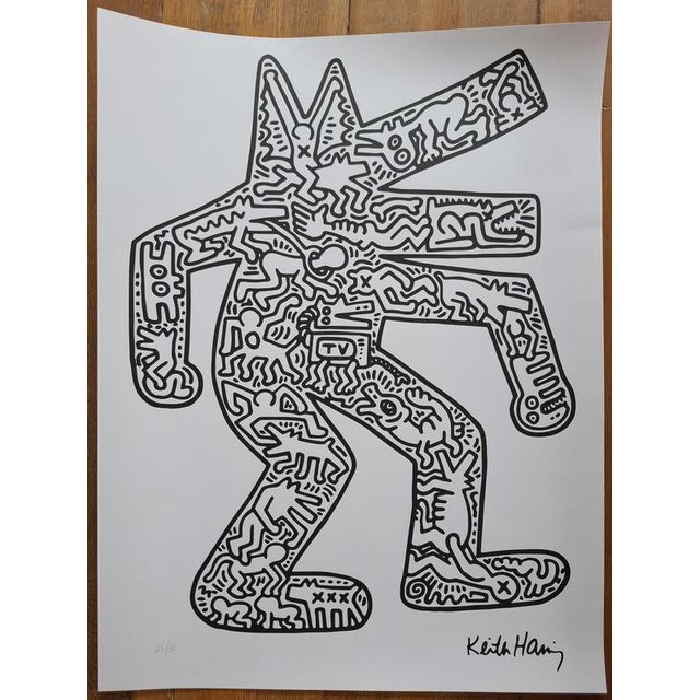 After Keith Haring, Dancing Dog, 1987, Screen Print For Sale - Image 7 of 7