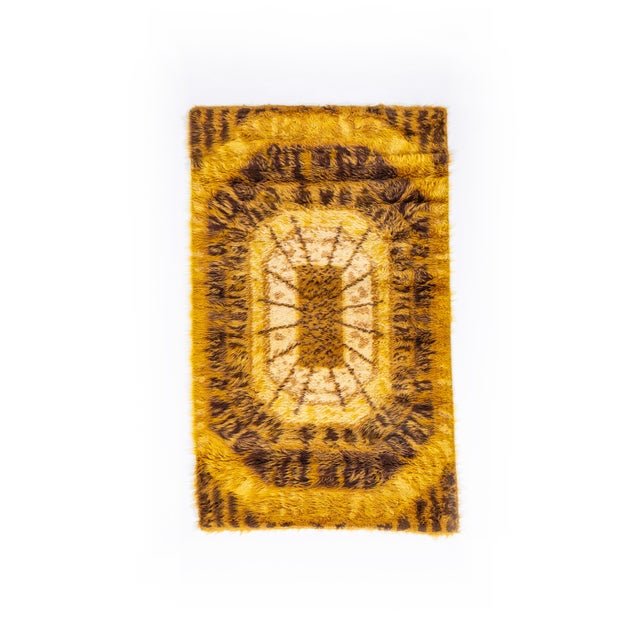 1970s Vintage Scandinavian Style Rya Rug, 1970s For Sale - Image 5 of 5