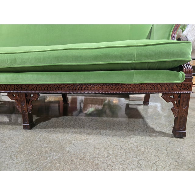 Textile 1960s Velvet Camelback Sofa of the James River Collection by Hickory Chair For Sale - Image 7 of 18