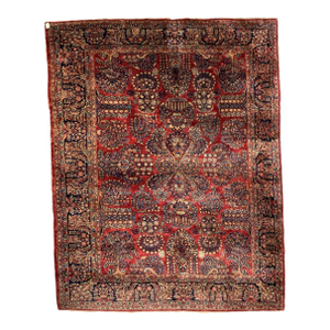 1920s, Handmade Antique Persian Sarouk Rug 9.1' X 11.6'