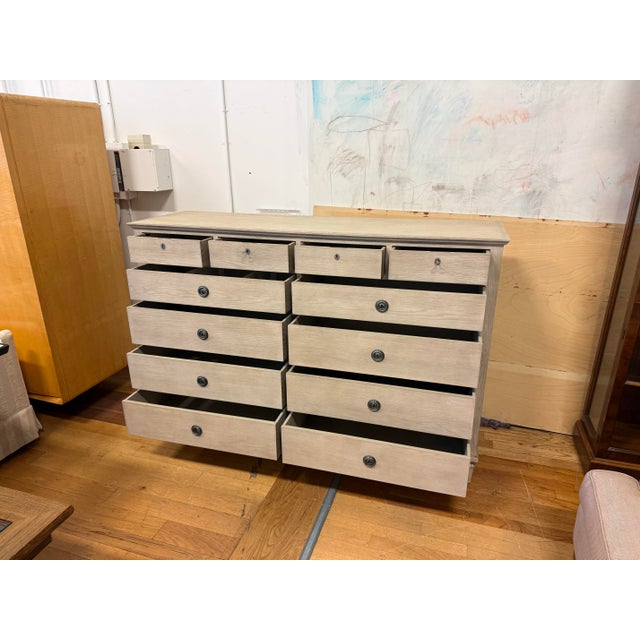 Tan Restoration Hardware Maison 12 Drawer Dresser, Light Oak For Sale - Image 8 of 12