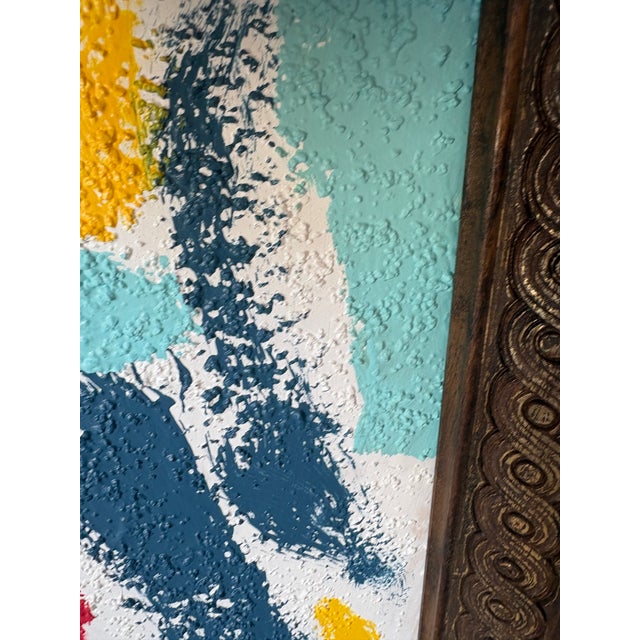 Small Mid-Century Style Abstract Painting For Sale - Image 4 of 11