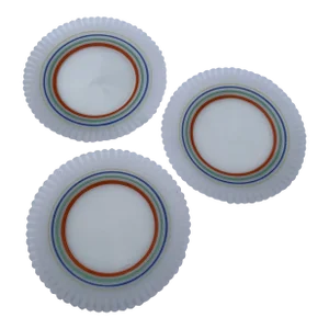 MacBeth-Evans Rainbow Petalware Plates - Set of 3