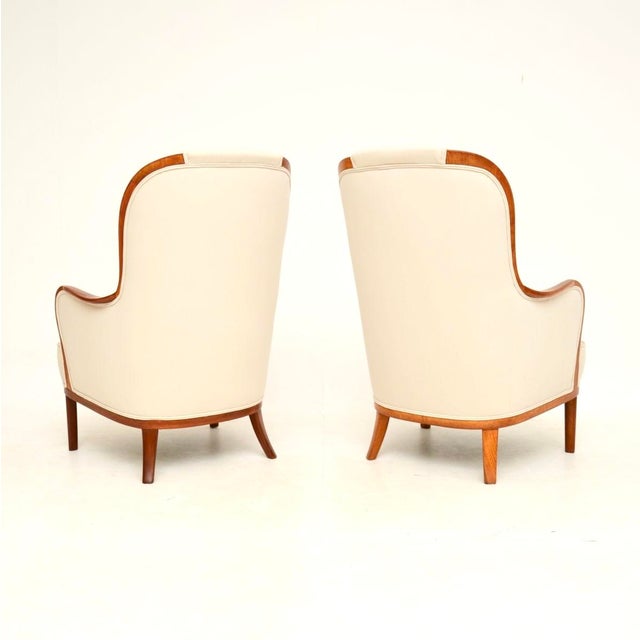 Vintage Swedish Chairs by Carl Malmsten, 1940s, Set of 2 For Sale - Image 4 of 9