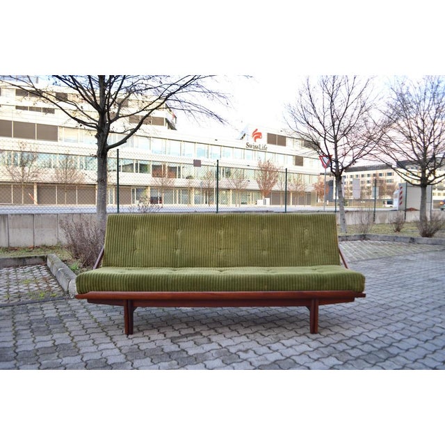 Daybed Model 981 Diva Sofa in Teak and Green Fabric by Poul M Volther for Frem Røjle, 1960s For Sale - Image 14 of 18