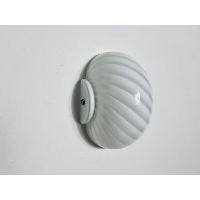 Pair of Mid-Century Glass Wall Lamps, Italy, 1960s For Sale - Image 9 of 10