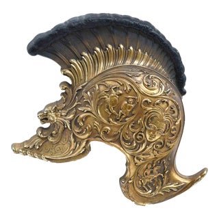 1960s Roman Centurion Helmet Wall Plaque by Syracuse Ornamental Company Ny For Sale