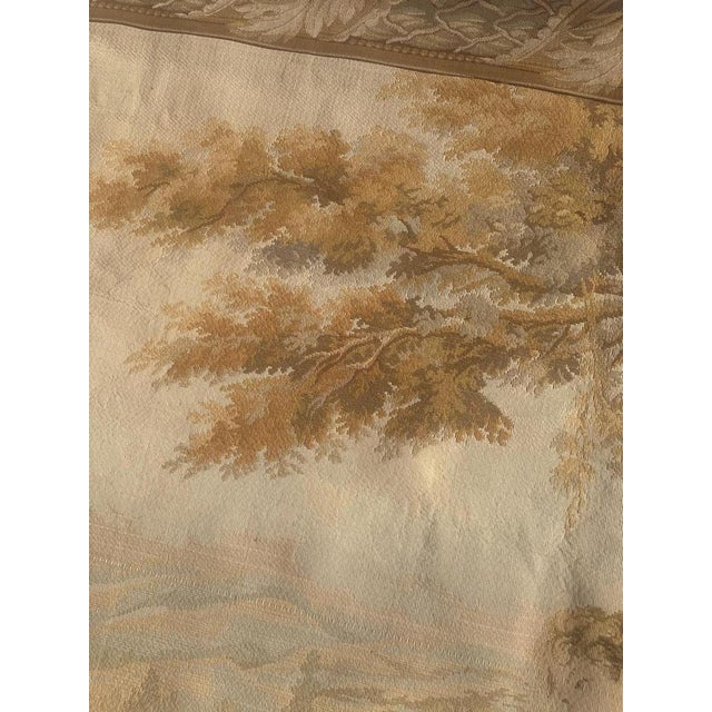 Textile Mid-Century Aubusson French Jacquard Tapestry., 1970s For Sale - Image 7 of 18