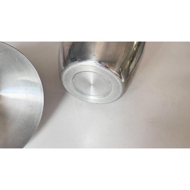 French Pear-Shaped Ice Bucket in Silver Finish, 1970s For Sale - Image 4 of 12