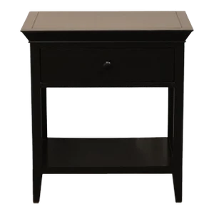 American Drew Black Painted Contemporary Mission Style 26" Nightstand 20168-181-400b