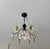 Vintage Murano Style Chandelier – Rare Pink & Green Art Glass For Sale - Image 11 of 13