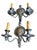1920s Pair of Traditional Cast Brass Sconces With Nickel Plating, Circa 1920 For Sale - Image 5 of 6