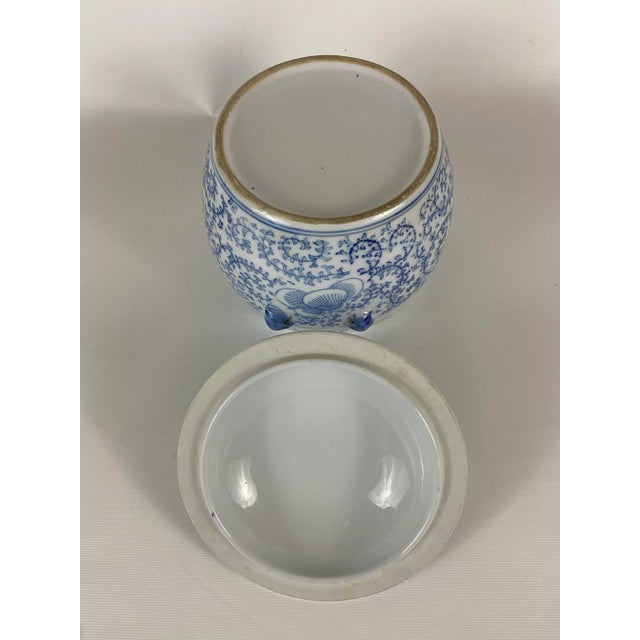Blue and White Chinese Porcelain Covered Hot Pot For Sale - Image 6 of 8