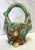 Mid 20th Century Vintage Italian Majolica Faux Bois Birds Nest Ceramic Basket Vase For Sale - Image 5 of 12