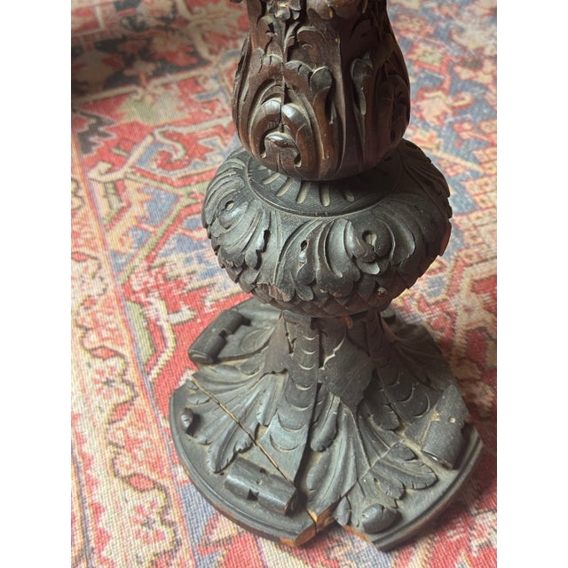 Antique Continental Wooden Medieval Noblewoman Figurehead- Architectural Salvage For Sale - Image 13 of 16