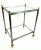 Silver Mid 20th Century Maison Jansen Style Steel and Brass 2-Tier Glass Side Table For Sale - Image 8 of 8