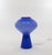 A hand-blown blue Fungo table lamp designed by Massimo Vignelli at the start of his impressive career in design and...