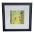 Ines Kramer Framed Abstract Original Mixed Media Painting With Green Circles, Signed, 2000 For Sale