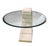 Mid-Century Modern Post Modern Tessellated Horn Brass and Glass Side Table by Magnussen Home Circa 1990's For Sale - Image 3 of 12