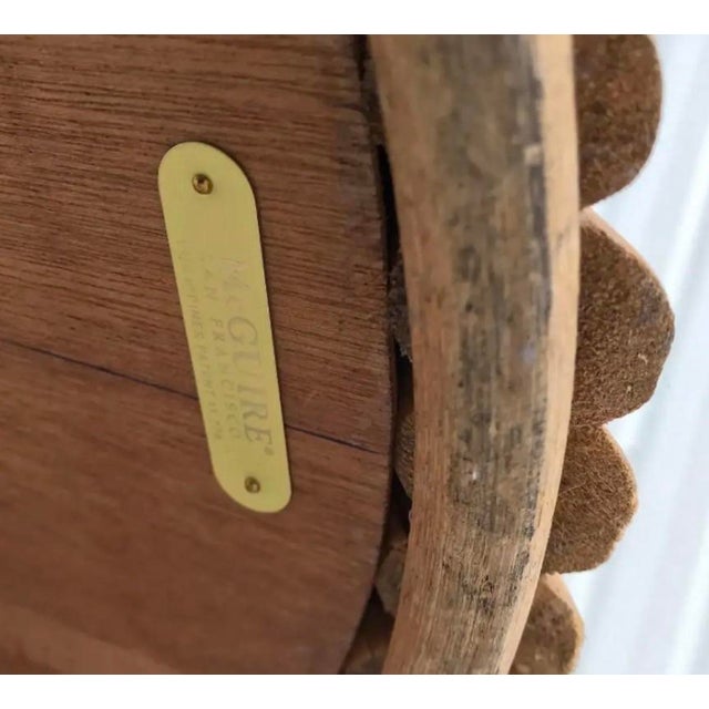 Mid 20th Century 4 McQuire Rattan, Pencil Reed Dining Chairs. Coordinate Well With Our Sheaf of Wheat Tables. For Sale - Image 9 of 10